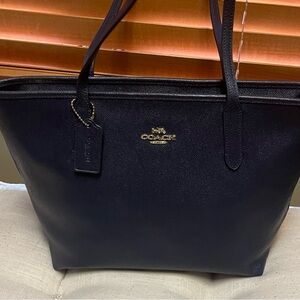 Coach Navy Tote